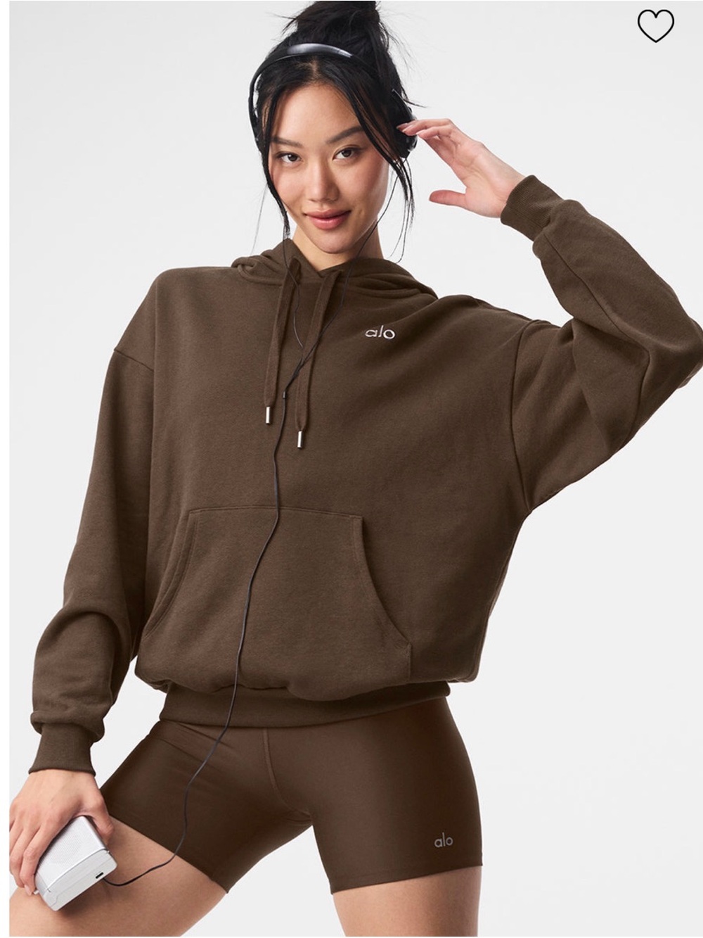 ALO accolade hoodie size Medium Espresso